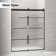 Elate Tall Sliding Shower Door, 75-1/2-In H X 50-1/4 - 53-5/8-In W, With Heavy 5/16-In Thick Crystal Clear Glass With Rectangular Grille Pattern