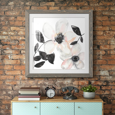 " Black & Blush Anemone I "