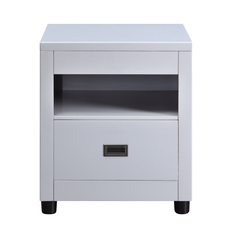 1 - Drawer End Table in Gray