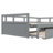 Extending Wooden Daybed with Trundle, Gray Finish-763770595