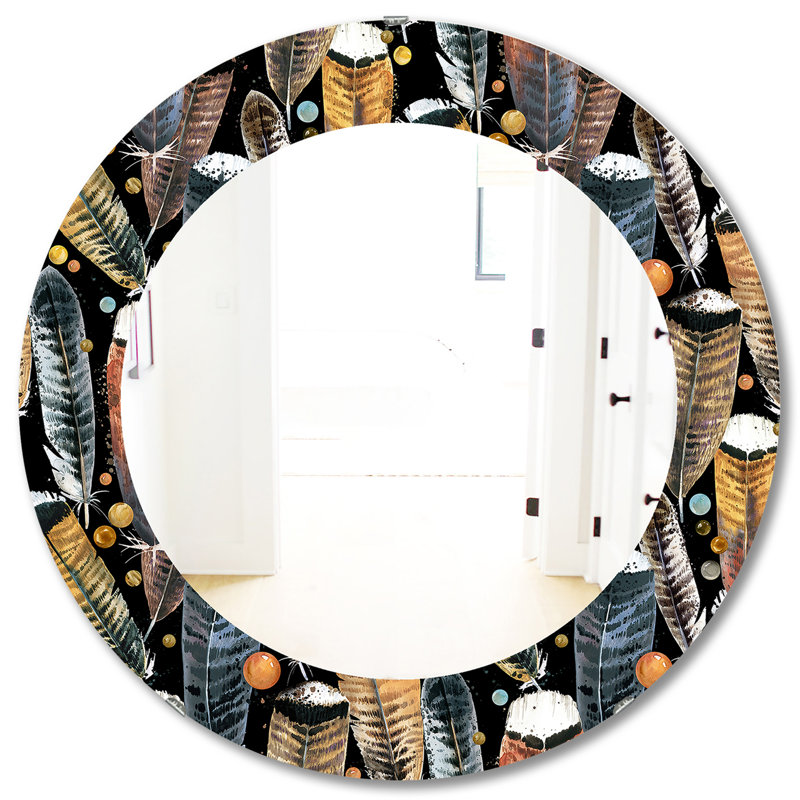 Miroir mural Feathers, H 31,5 po x l po