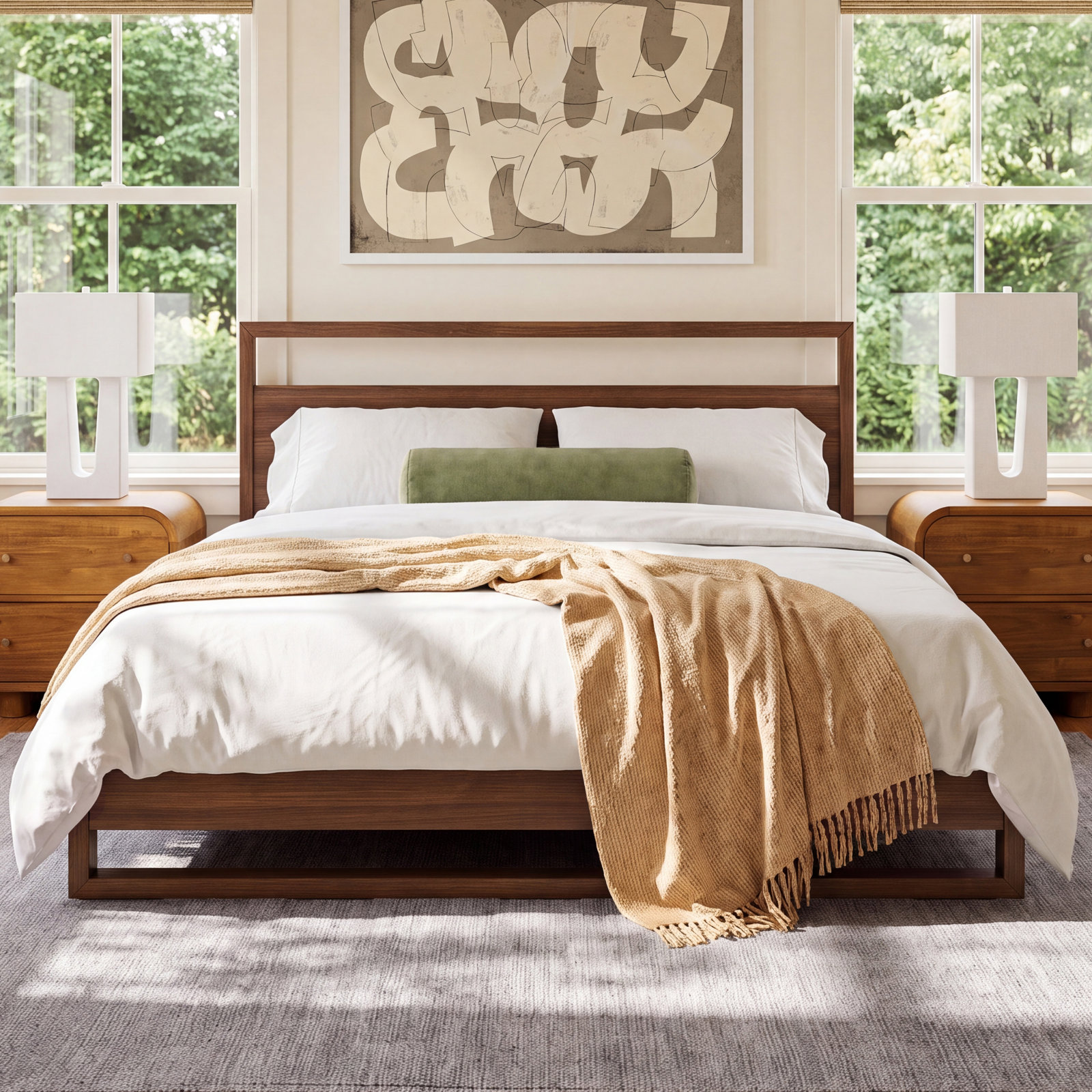 Alvarez Bed, King, Walnut