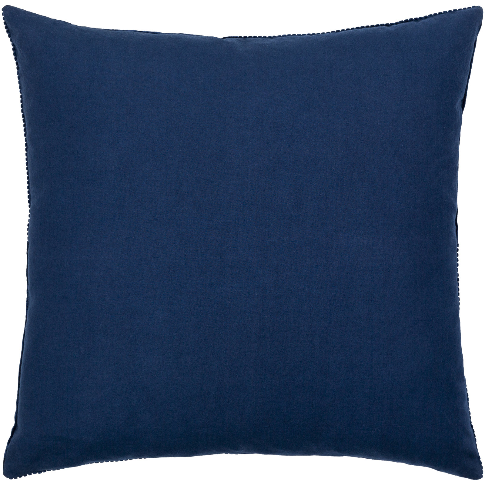 Selma Cotton Pillow Cover, 22" x 22", Navy