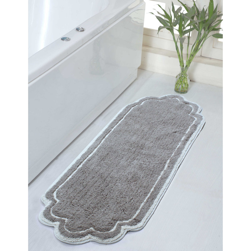 Dobrinka Bath Rug, Gray, 21" W x 54" L