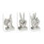 Ensemble de 3 sculptures décoratives en argent et en polystone H 7 po, 7 po et H 6 po-1525335756