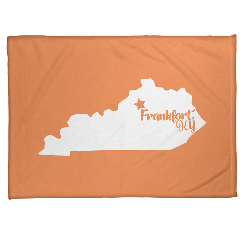 Jeté polaire frankfort kentucky, l 62,5 po x L 82,5 po, Orange