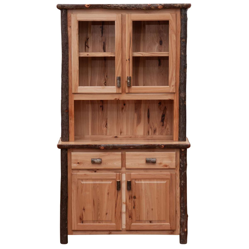 Fireside Lodge Hickory Log 48-inch Buffet & Hutch - Natural, Traditional