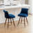 Roundhill Furniture Elvara Set of 2 Button-Tufted Counter Stools with Nailhead Trim-1634937320