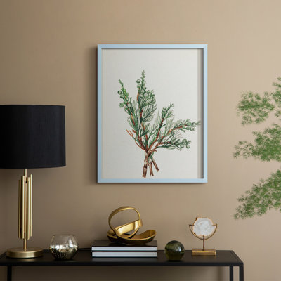 Reproduction florale vintage avec encadrement Cccxliii - bois massif