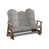 Light Gray Top/Antique Mahogany Base