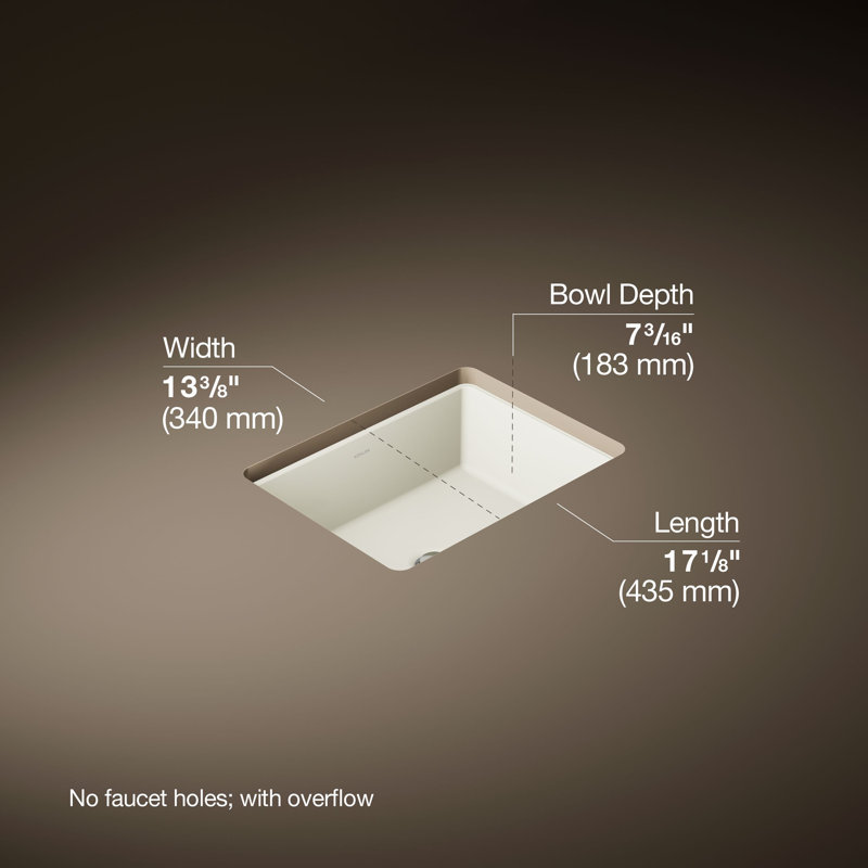 Under-Mount Bathroom Sink, Biscuit