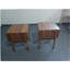 Ensemble de table de chevet en noyer de style médiéval-moderne avec poignées en métal, ensemble de 2 pièces 15,75 po x 15,75 po x 21,65 po