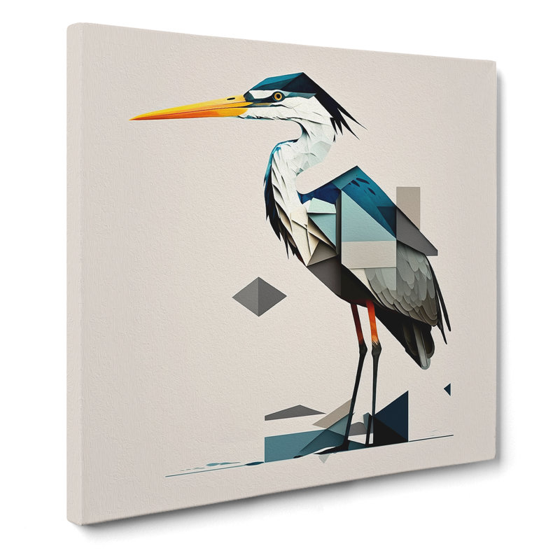 Heron Suprematism No.1 - Wrapped Canvas, 35cm H x 35cm W x 3cm D