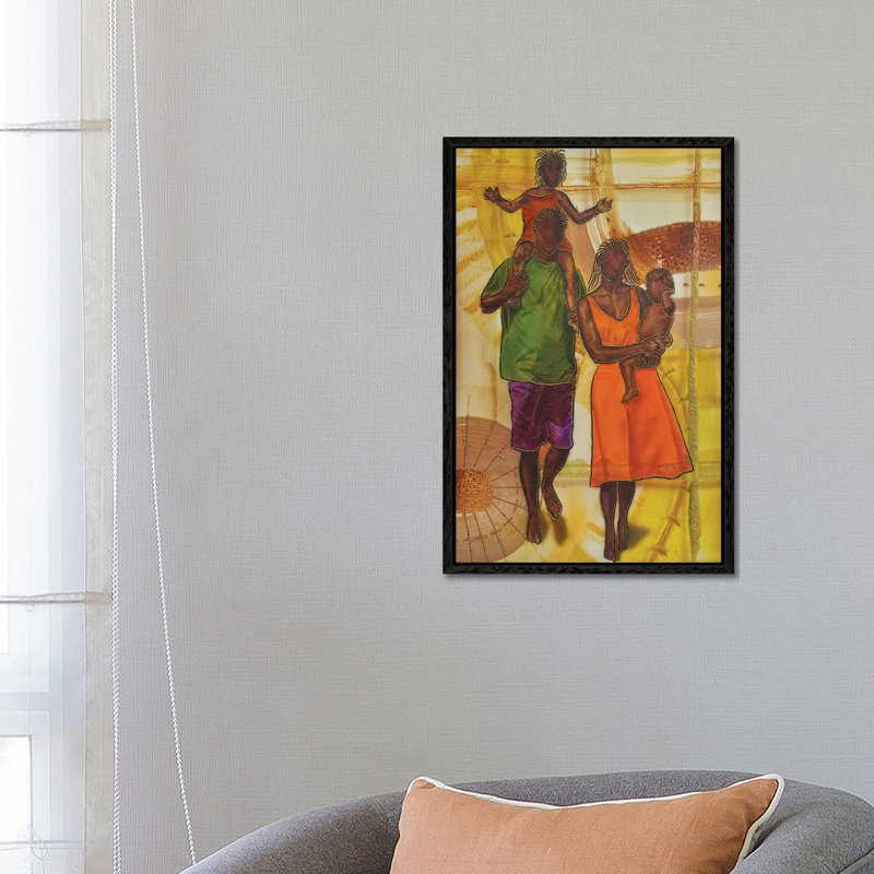 Family by Fred Odle - Print on Canvas, 66.04 cm H x 45.72 cm W, Black Framed