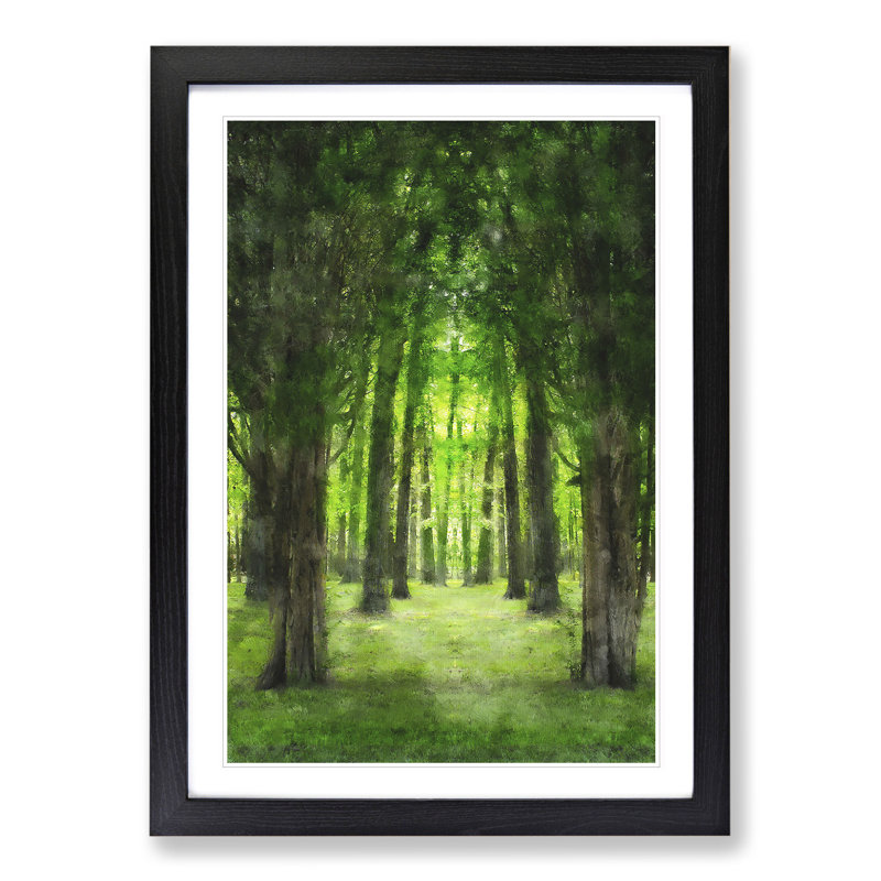 Green Forest Vol.2 - Framed Print, Black Framed, 65cm H x 48cm W x 2cm D