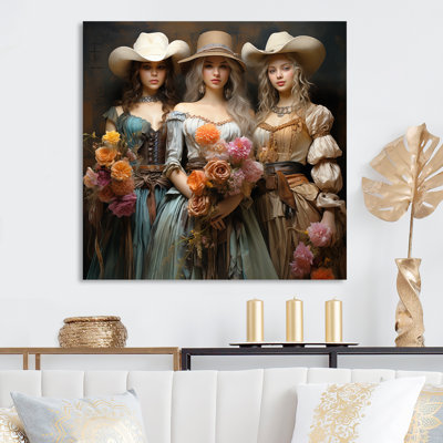 Western Cowgirls Heroines III - Cowgirls Metal Wall Art