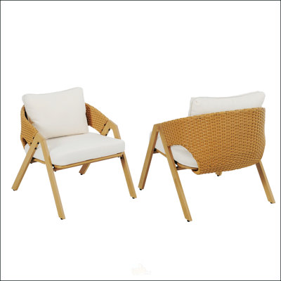 Weather-Resistant Rattan Wicker Outdoor Chair with Durable Steel Frame and Comfortable High-Resilience Foam Cushion