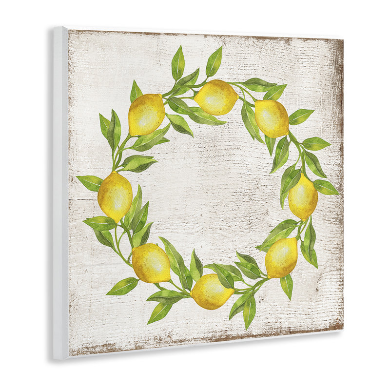  Art mural, couronne de citron et lettre O par Creatif Belle