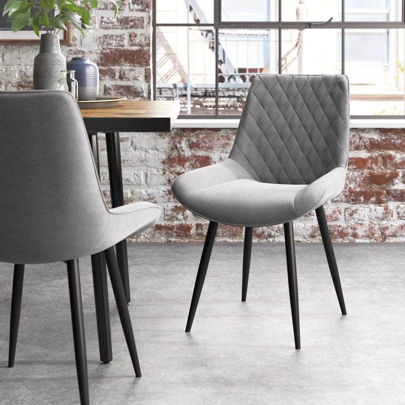 Newkirk 20'' H Upholstered Side Chair, Light Gray