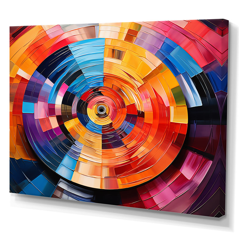 Popart Disque vinyle Reverie IV sur toile, H 16 po x l 32 po x P 1 po, Toile tendue