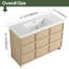 Ensemble de meuble-lavabo simple autoportant 48 po avec résine-1606591334