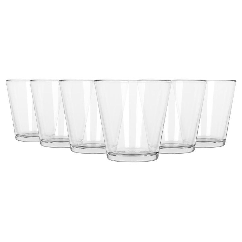 Argon Tableware Water Glasses - Drinking Tumblers - Straight-Sided Everyday Glassware Set, 250ml, Pack of 6