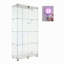 Vitrine lumineuse en verre à deux portes avec 4 tablettes-706121006