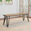 Ensemble de salle à manger 6 pièces, table à manger en épingle à cheveux avec 4 chaises et banc, 4 options de couleur-114251802