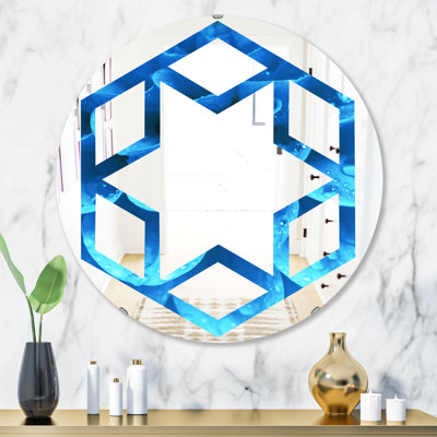 Miroir mural Hexagon Star Flower and Petals