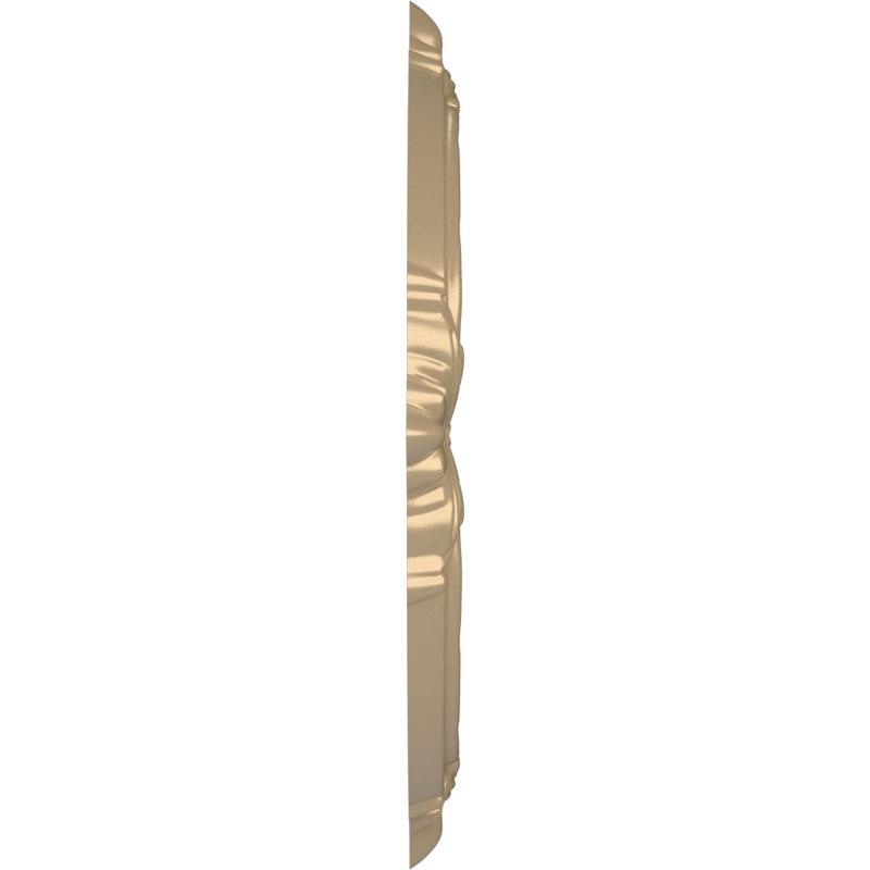 Attica Thermoformed PVC Ceiling Medallion, 16" H x 16" W x 1" D, Universal Metallic Champagne Mist