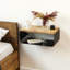 Nariya Floating Bedside Table, Solid Wood Top & Metal Frame, Wall Mounted Nightstand-215355684-215355683