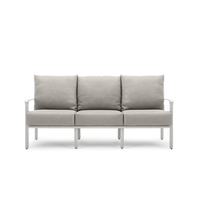 Outdoor 3 - Seat Patio Sofa, Taupe, Light Gray