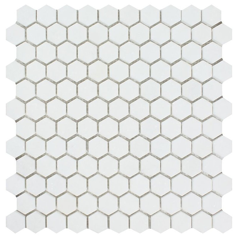 1" x 1" Marble Honeycomb Mosaic Wall and Floor Tile
