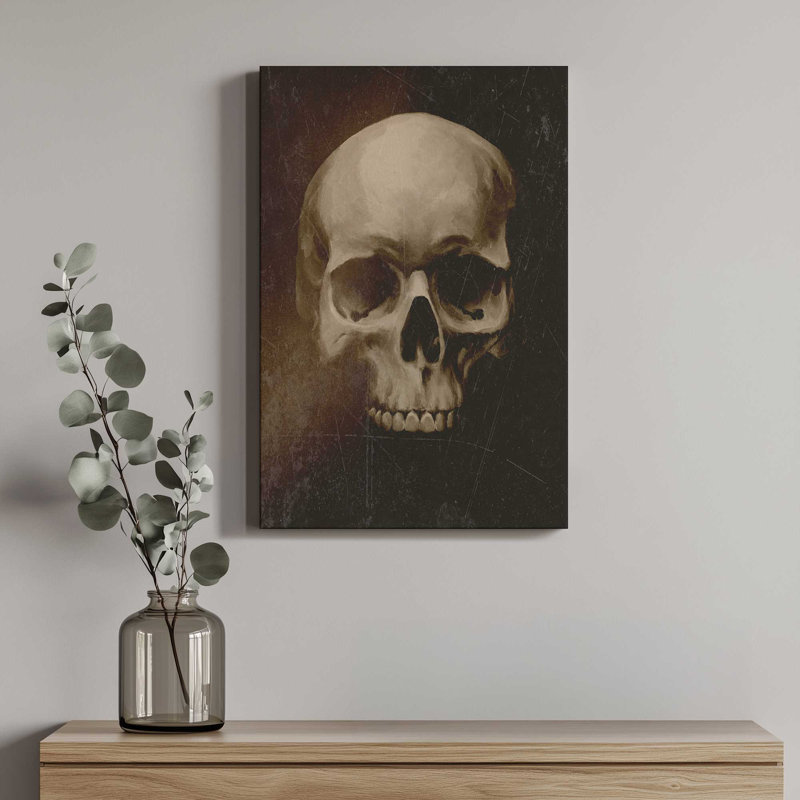 Reproduction d'art sur toile, "Crâne rétro" par Ethan Harper, H 16 po x l 12 po