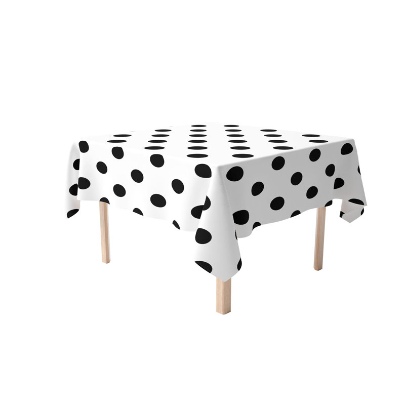 Caius Dot Tablecloth, Black