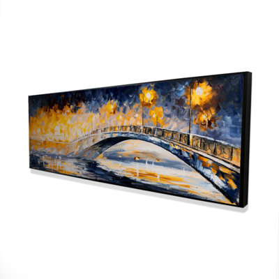 Pont au clair de lune, reproduction sur toile