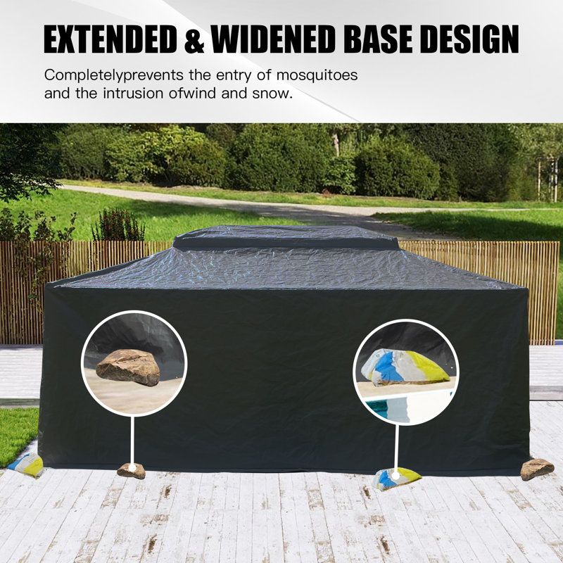 Housse universelle d'hiver pour pavillon de jardin, H 126 po x l 236 po x P 166 po