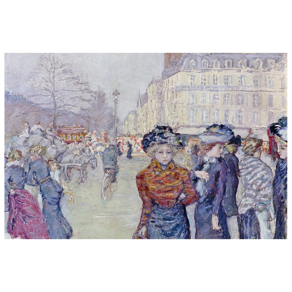 Gerahmtes Leinwandbild Place Clichy (1906/07) von Pierre Bonnard