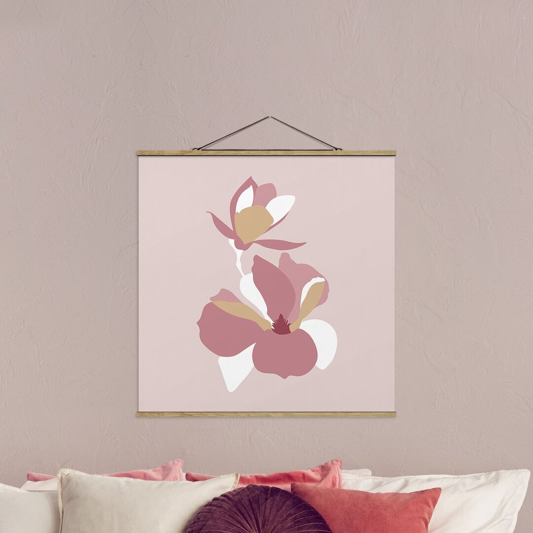 Poster Flowers Pastel Pink