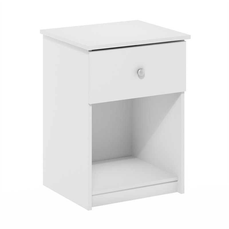 Agnello 17.72'' W Particle Board / Chipboard Nightstand, White, Individual