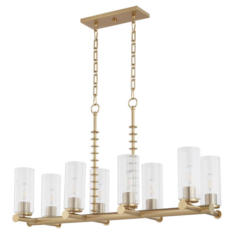 MERCIER 8 Light Linear, Aged Brass