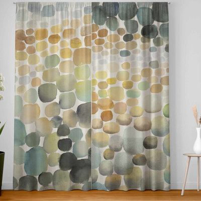 Cluster of Circles Blackout Window Curtain Pair | Home Decor