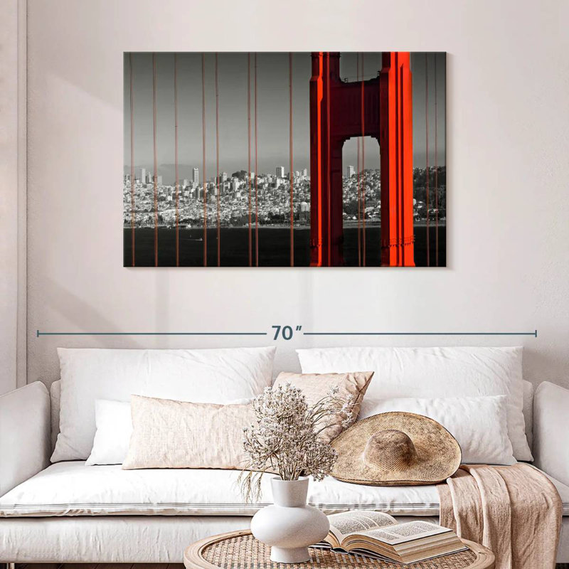 Lilie Detailed Golden Gate Bridge, 30" H x 45" W