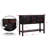 48'' Solid Wood Sideboard Console Table with 2 Drawers and Cabinets and Bottom Shelf, Retro Style Storage Dining Buffet Server Cabinet for Living Room Kitchen Dining Room (Espresso