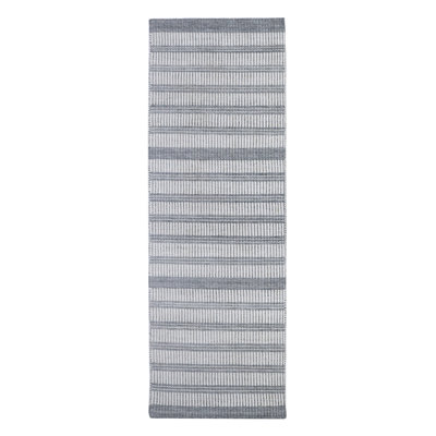 Pebble Striped Area Rug in Blue Gray