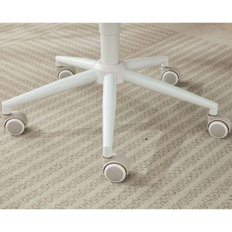 Chaise de méditation Plus, chaise à pieds croisés avec roulettes, Ivoire ivoire