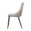 2 chaises de salle à manger de style moderne Mid-Century, blé et noyer foncé. Élégante courbure, fabrication, revêtement confortable, processus d'assemblage rapide du noyer et du blé de style Mid-Century. Pieds fuselés, tissu, dossier