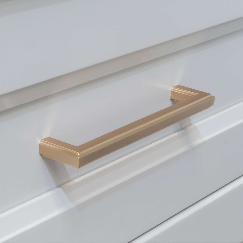 Poignées d'armoire de cuisine 5 "Modket Center to Center Slim (Ensemble de 25), Bronze champagne brossé