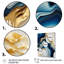 «Abstract Geode Gold and Blue Marble II», reproduction sur toile 3 pièces-87918334-87918335