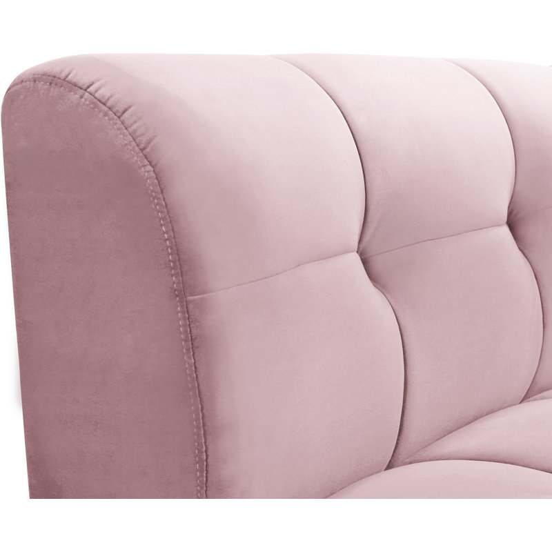 Jedson Velvet Side Chair, Pink Velvet